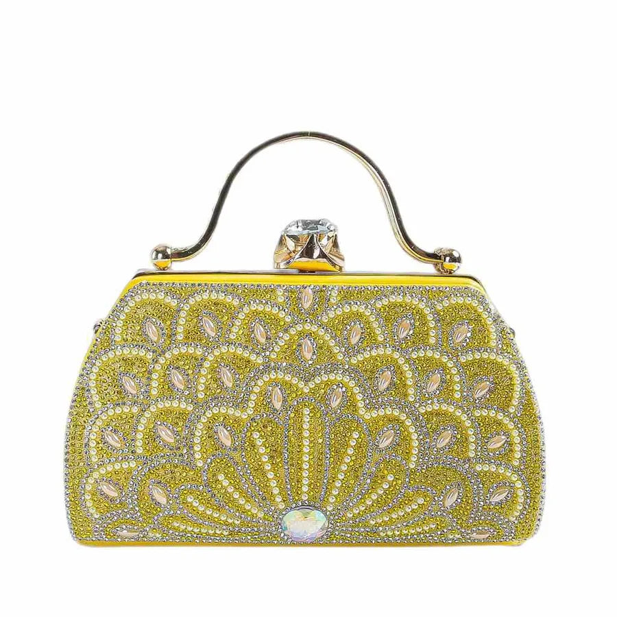 Pink Pu Leather Geometric Square Evening Bags