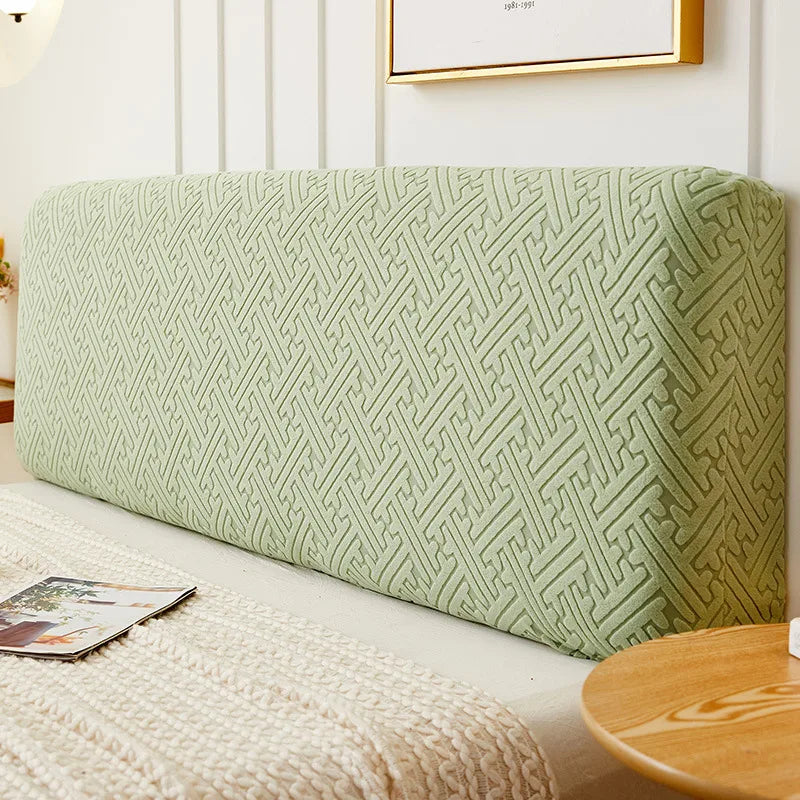 Nordic all-inclusive bed head cover dustproof elastic jacquard bedside cover sofa backrest 1.5m 1.8m protective cover