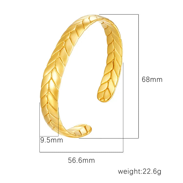 Retro Classic Style Geometric Flower 304 Stainless Steel Bangle In Bulk