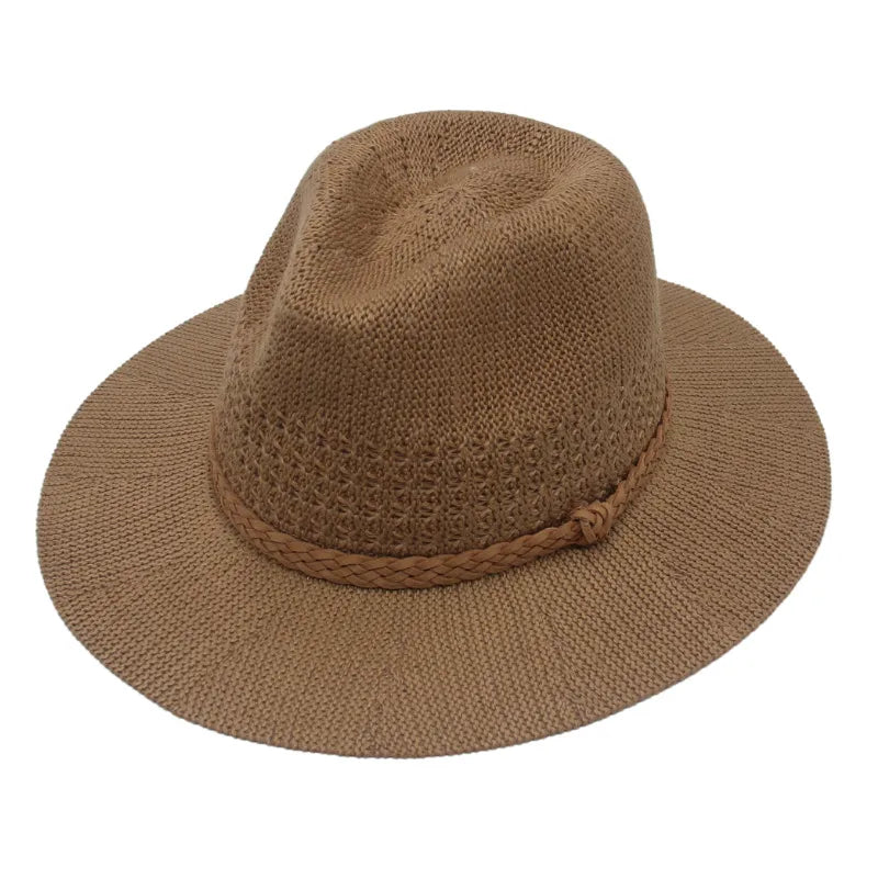Women's Vacation Classic Style Solid Color Flat Eaves Straw Hat