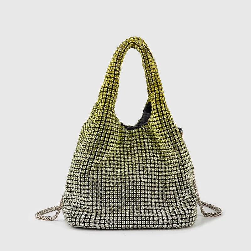 women's medium arylic gradient color solid color streetwear bucket magnetic buckle handbag crossbody bag