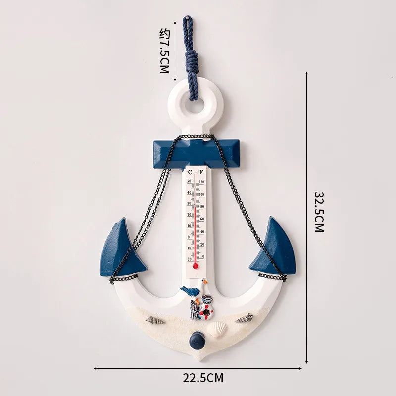 Marine Style Grid Anchor Density plate Resin Iron pendant Wall Art