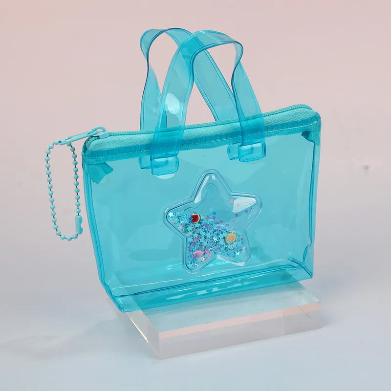 Women's Star Solid Color PVC Zipper Coin Purses
