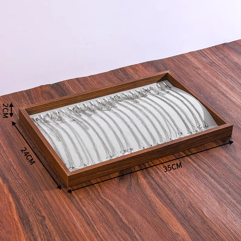 1 Piece solid wood Retro Square Jewelry Display