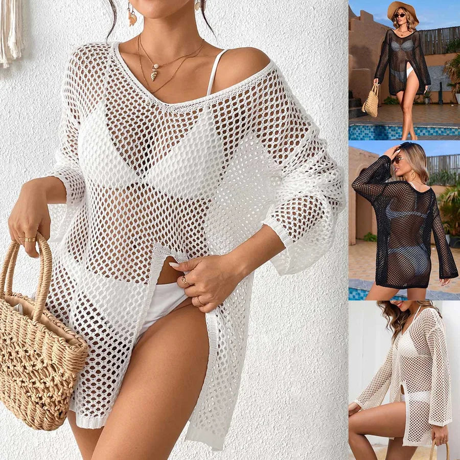 Women's Solid Color Beach Simple Style Cover Ups
