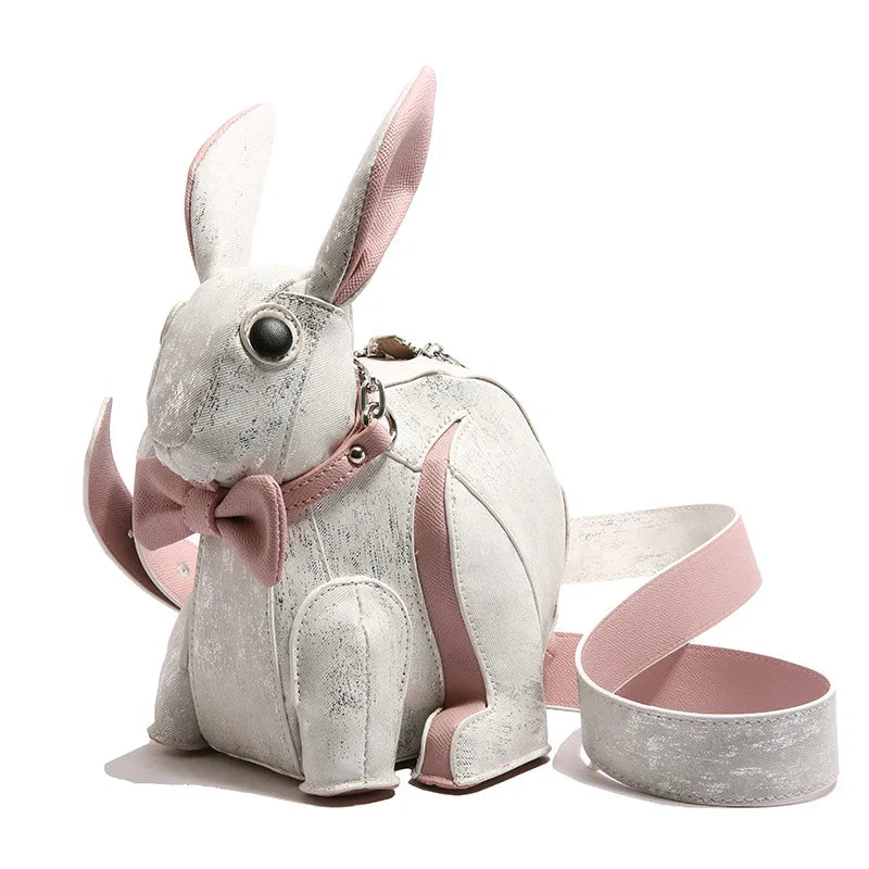 Cute Rabbit Shaped Cartoon Shoulder Bag Versatile Crossbody Bag For Girls Fashionable And Quirky Handbag In New Style