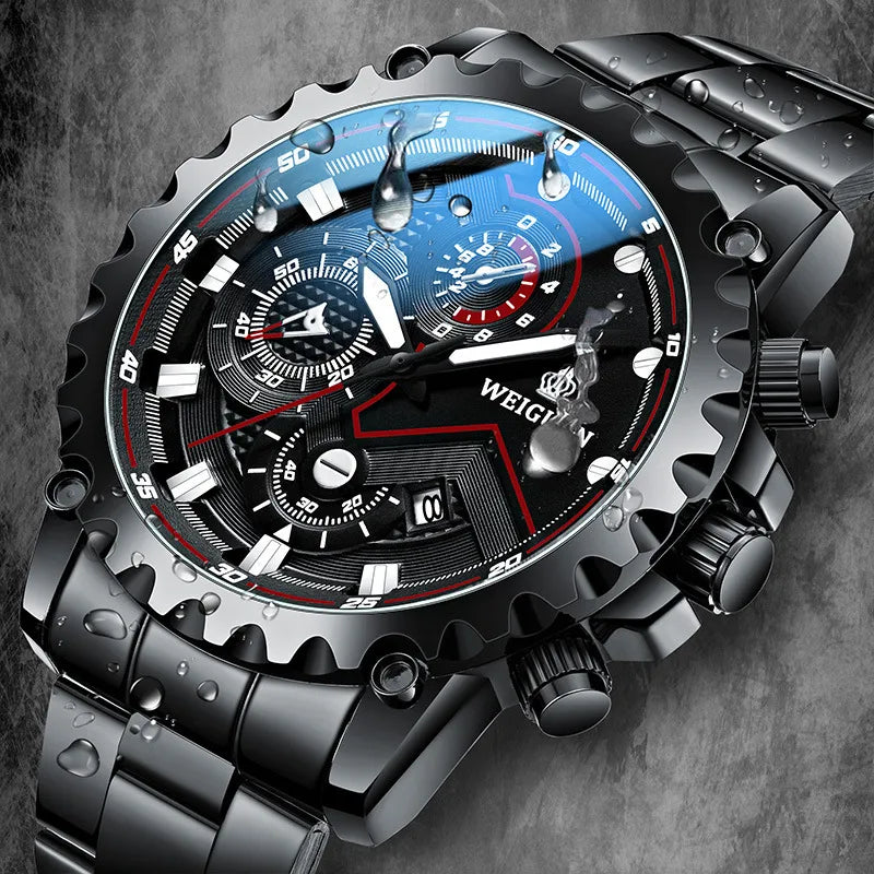 casual crown single folding buckle quartz men's watches