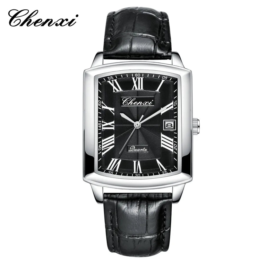 Casual Color Block Buckle Quartz Watch Men's Watches