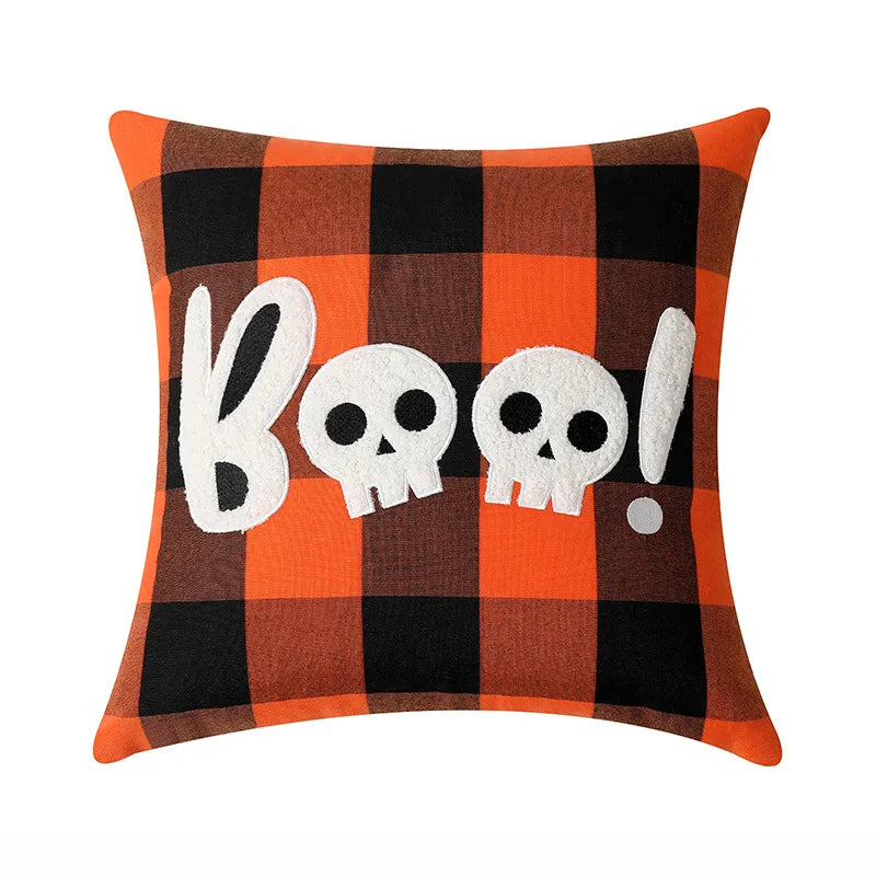 Halloween Ghost Cushion Covers Living Room Sofa Pillow Office Chair Pad Cartoon Anime Simple Style Ghostly Spooky Decor
