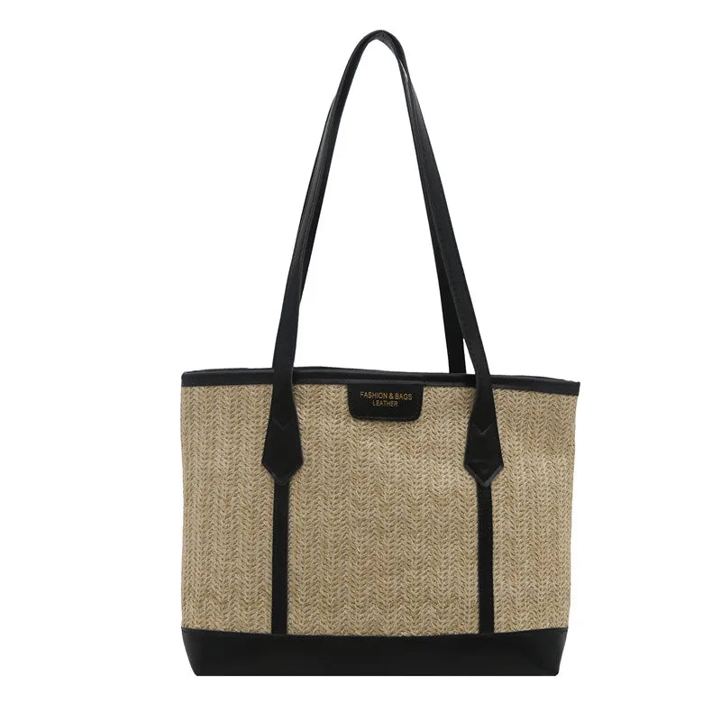 Straw Woven Large-Capacity Fashion Handbag  Summer New Woven Vegetable Basket This Year's Popular Western Style Tote Bag