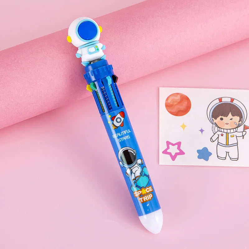1 piece cartoon learning plastic cute ballpoint pen