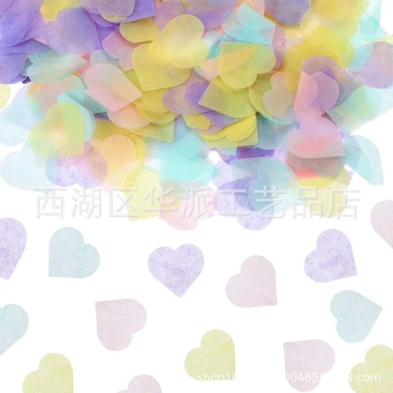 2.5cm heart-shaped love paper pieces Valentine's Day wedding venue hand-held throwing paper scraps transparent balloon filler
