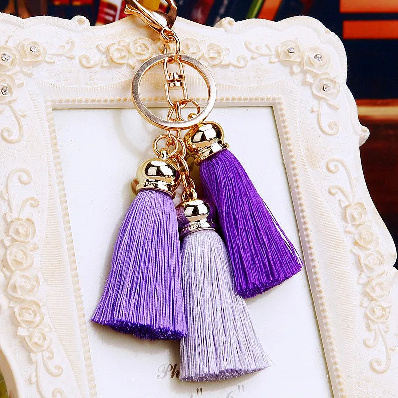Simple Style Classic Style Solid Color Metal Women's Bag Pendant Keychain