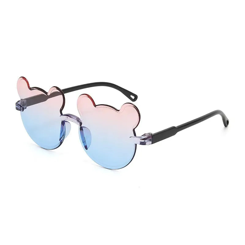 New Bear conjoined frame children's sunglasses gradient cute cartoon glasses color health eye protection sunglasses