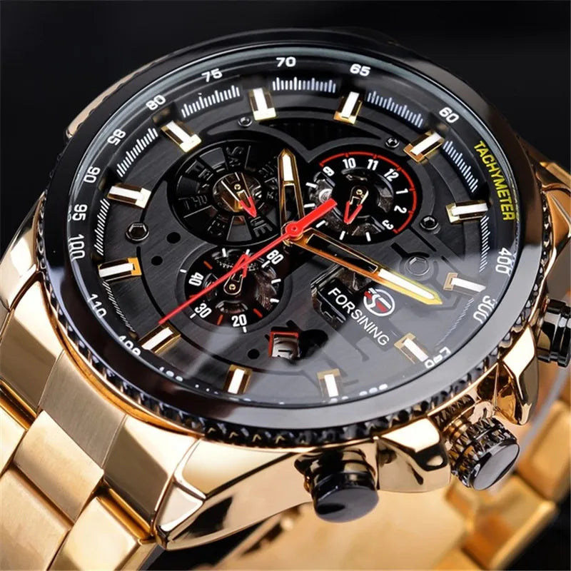 New hot sale forsining waterproof multifunctional mechanical watch men's fashion automatic mechanical watch