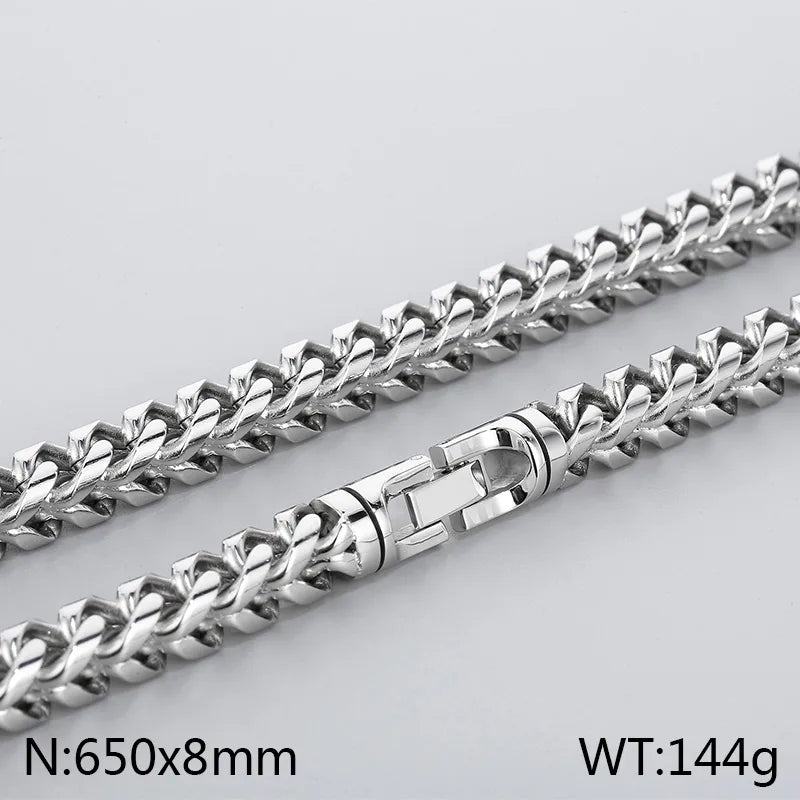 Wholesale Jewelry Vintage Style Geometric 304 Stainless Steel 18K Gold Plated Necklace