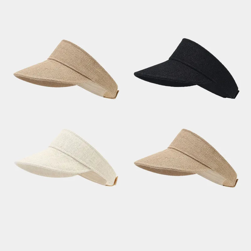 women's simple style commute solid color big eaves sun hat