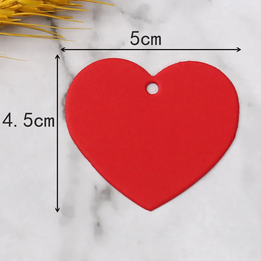 New Love Tag Kraft Paper Blank Heart Card   Valentine's Day Red Label