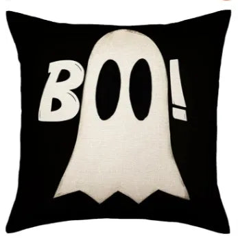 Pumpkin Halloween Cushion Covers American Style Linen Material Cartoon Animation Pattern Colorful Living Room Car Accessories