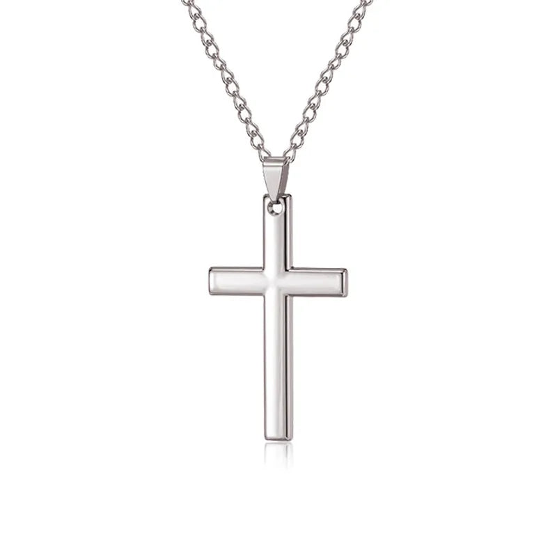 retro cross alloy plating men's pendant necklace