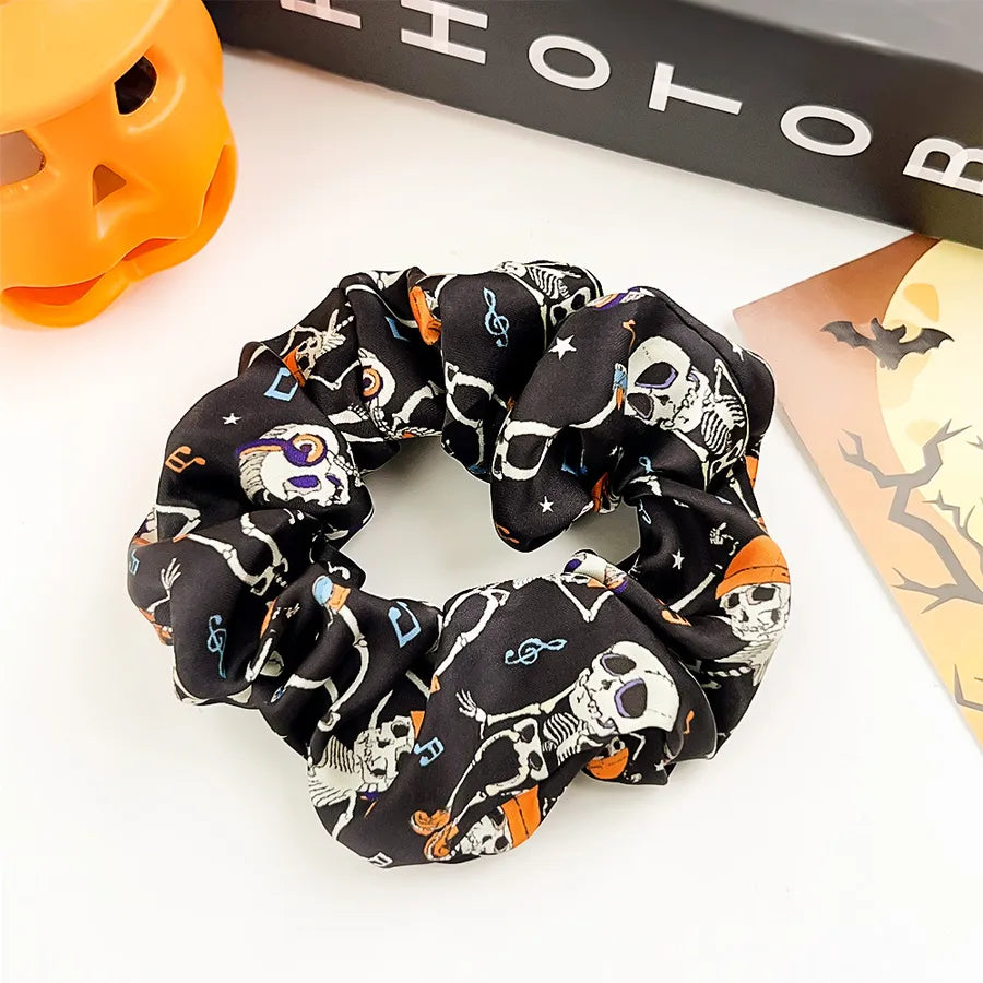 Halloween Pumpkin Skull Large intestine Elastic Hair Ties Festival Atmosphere Retro Classic Head Ropes European Style Design