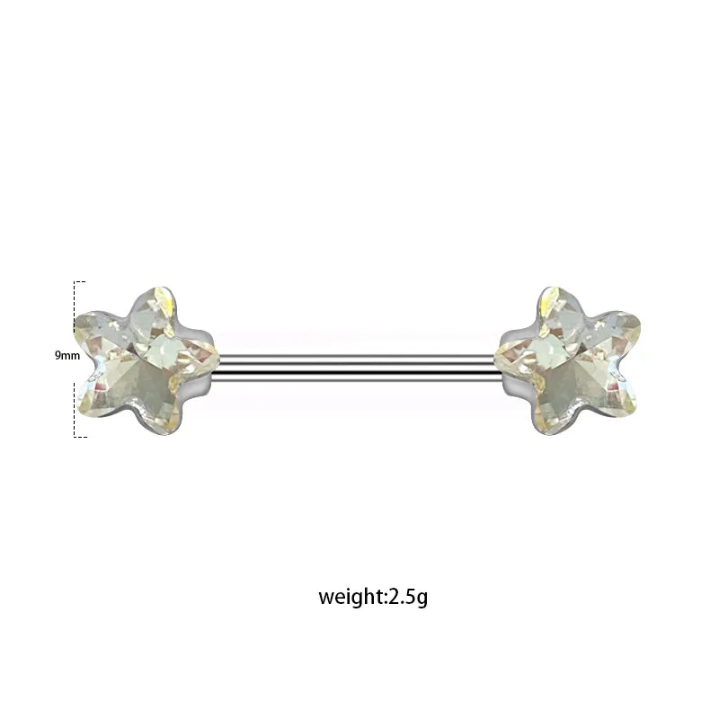 sweet plant heart shape wings stainless steel alloy white gold plated gold plated zircon body chain in bulk