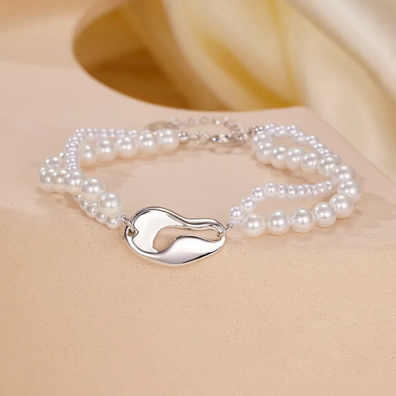 925 Sterling Silver Beaded Chain Bracelets Elegant