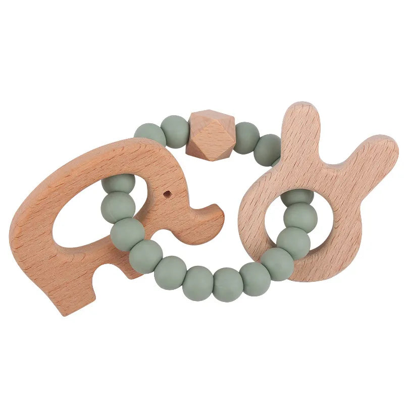 Cute Elephant Beech Silica Gel Baby Accessories