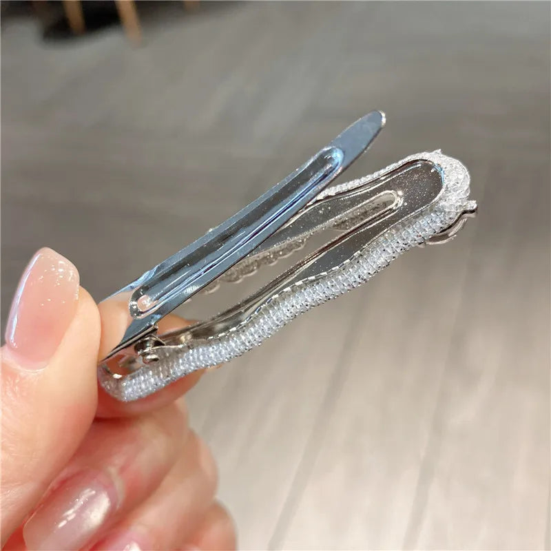 Silver Minimalist New English Alphabet Hair Clips Sweet Cool Style Bangs Washing Face Side Clips Super Fairy Tale Hair Cards