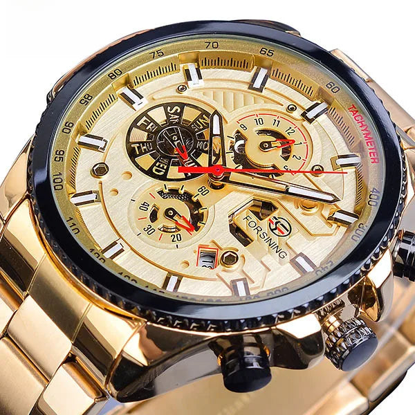 New hot sale forsining waterproof multifunctional mechanical watch men's fashion automatic mechanical watch