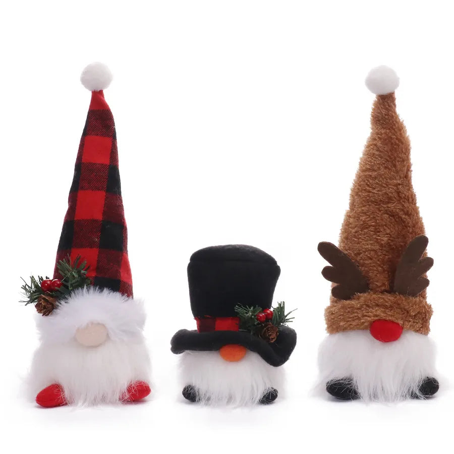 Christmas Fashion Santa Claus Snowman Elk Plastic Party Ornaments