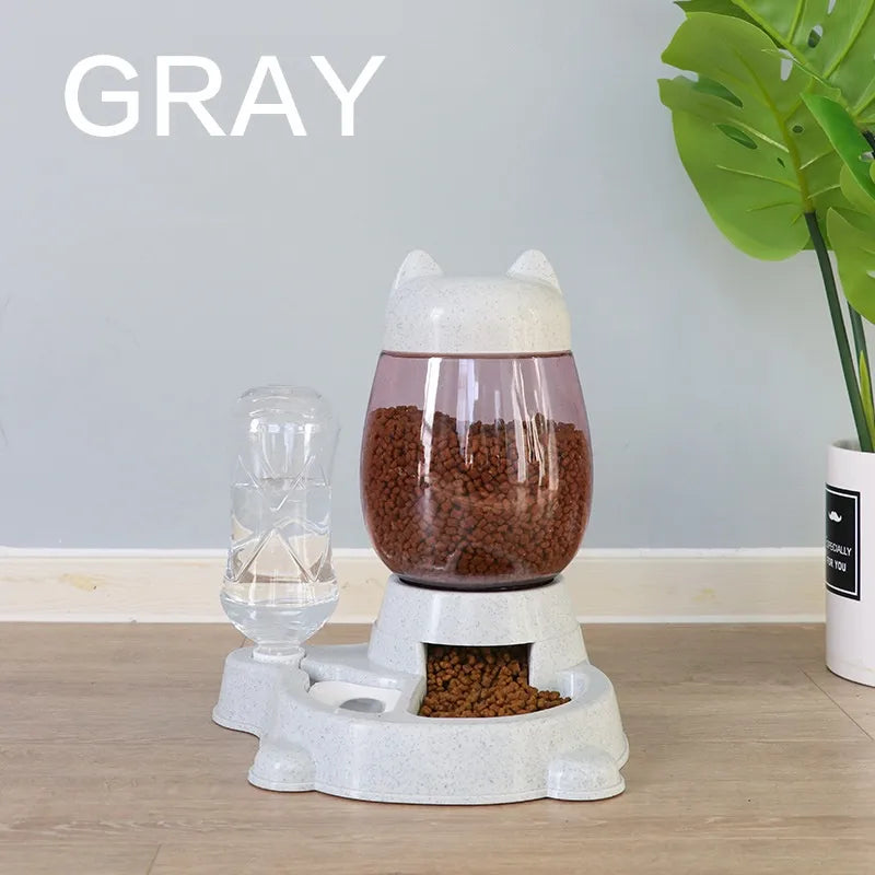 New cat feeder automatic water dispenser cat bowl pet water dispenser does not wet mouth anti-knock Pet Bowl