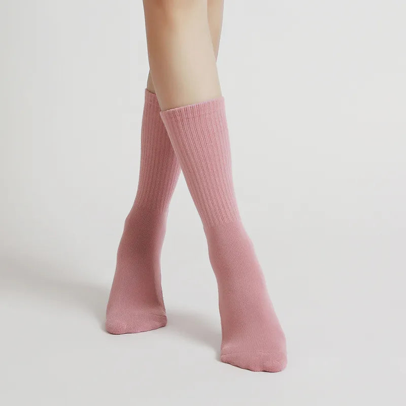 Unisex Casual Sports Letter Stripe Cotton Crew Socks A Pair