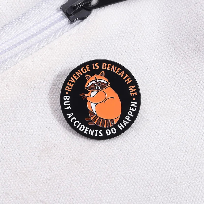 Creative Cartoon Cute Badger Mouse Hedgehog Goose Crow Dinosaur Alloy Baked Paint Shoe Cap Clothes Brooch Pin Children's Unisex
