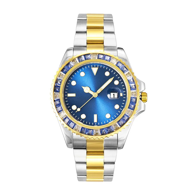 Business Solid Color Folding Buckle Quartz Watch Men's Watches