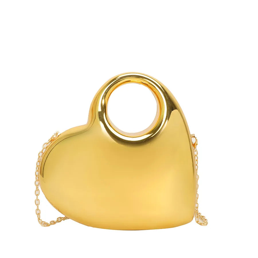New Acrylic Bag Women's Crossbody Box Bag Stone Bag Banquet Summer High-end Peach Heart Evening Bag