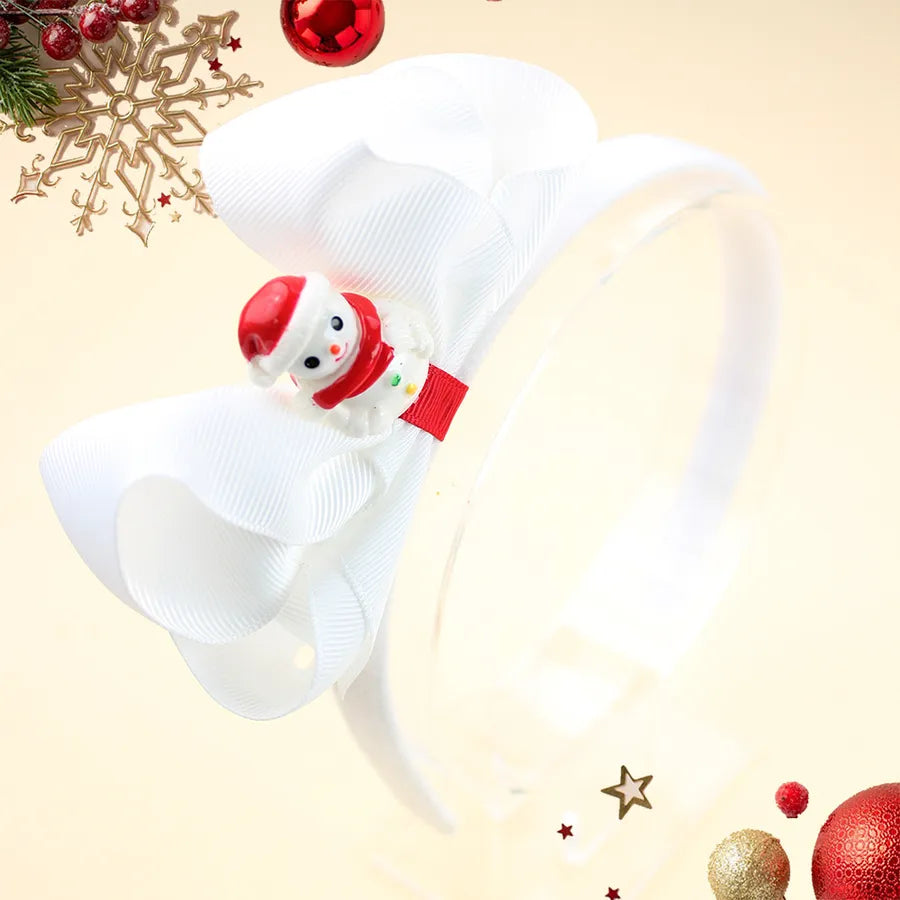 Children's Christmas Party Hairband Cartoon 3D Snowman Santa Claus Accessories Hair Ornaments Festive Butterfly Knot Fabric