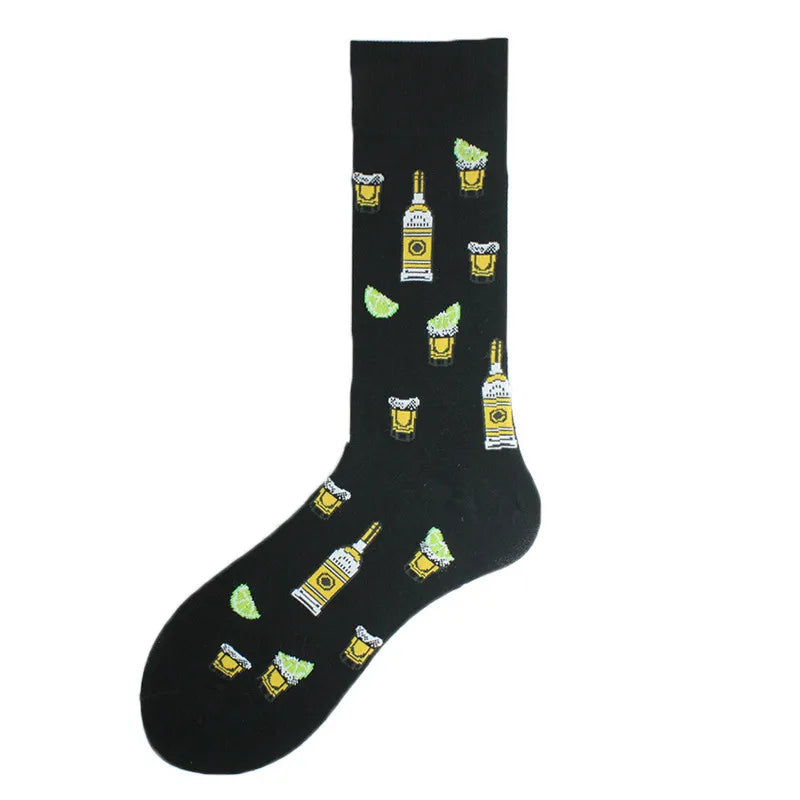 men's cartoon style cartoon cotton crew socks a pair