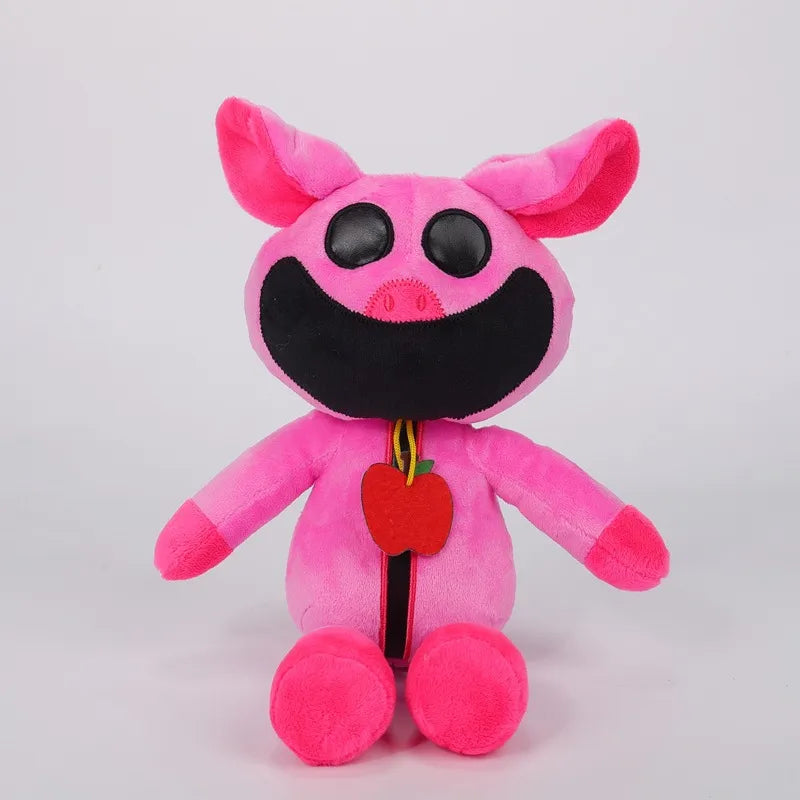 new product smiling critters horror smile animal series doll pink pig plush toy