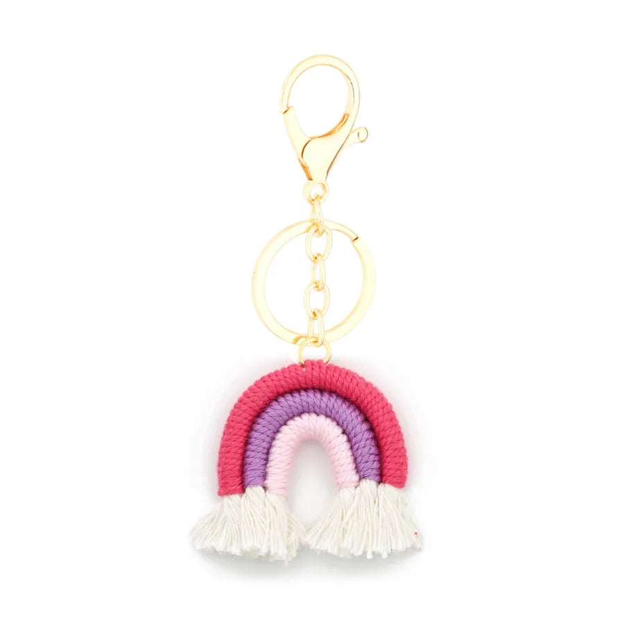 Casual Cute Rainbow Alloy Bag Pendant Keychain