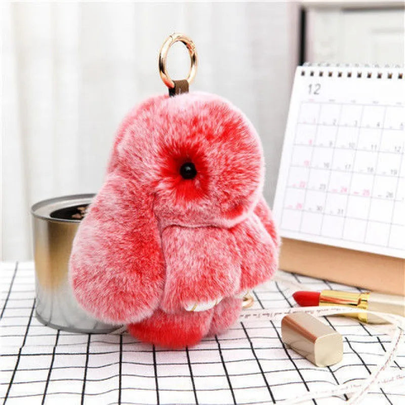 Simple Style Rabbit Artificial Wool Handmade Bag Pendant