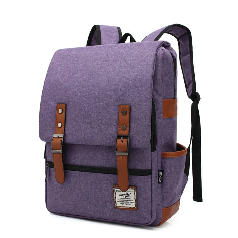 Unisex Solid Color Oxford Cloth Zipper Buckle Fashion Backpack School Backpack