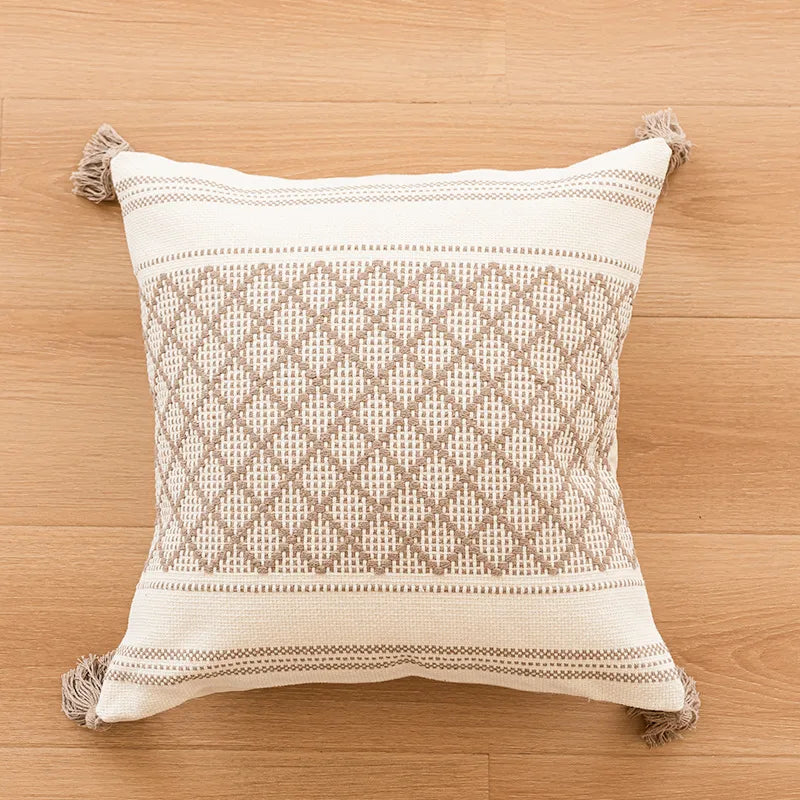 vacation solid color polyester cotton pillow cases