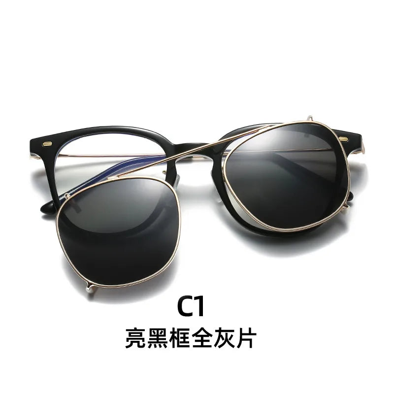 Casual Simple Style Solid Color Tac Round Frame Full Frame Men's Sunglasses