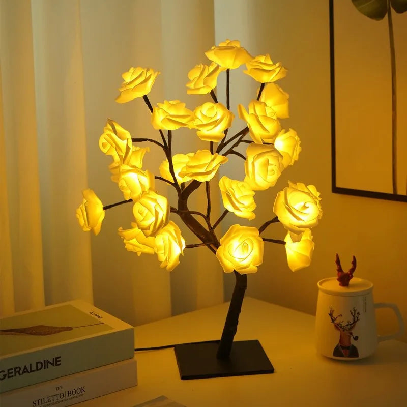 Casual Romantic Simple Style Floral Plastic Indoor Party Night Lights Led Lights Night Lights