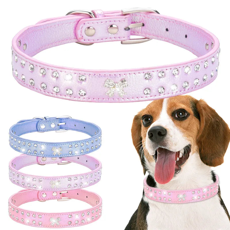 1 Piece All Seasons Modern Style Shiny PU Solid Color Pet Collar
