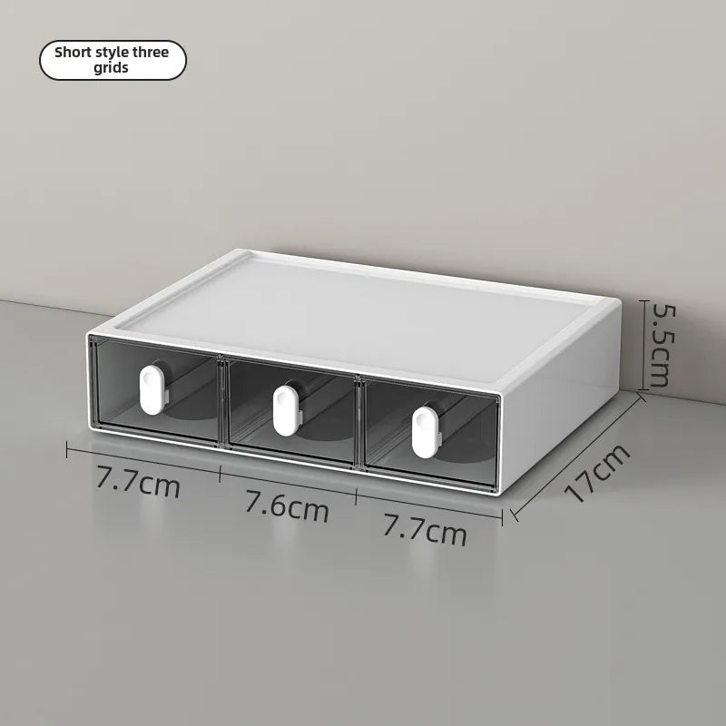 Dopamine Desktop Overlay Storage Cabinet Drawer Student Desk Stationery Storage Box Rubber Belt Hairpin Jewelry Fit Box