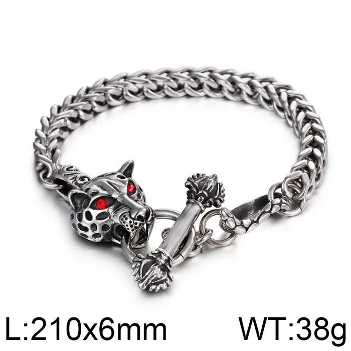 chinoiserie animal titanium steel plating men's bracelets