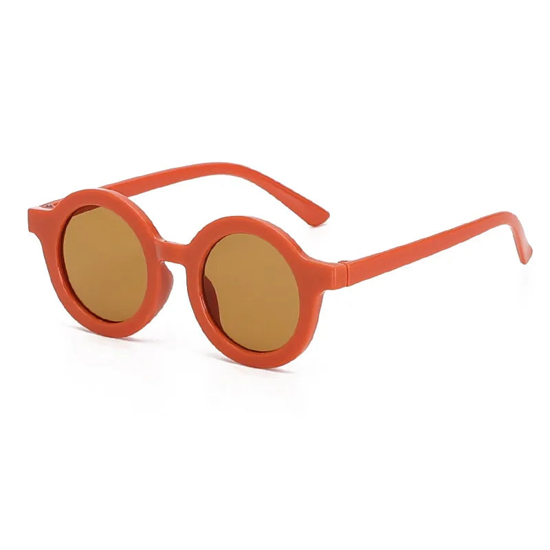 New Retro Round Frame Children's Sunglasses Anti-Blue Ultraviolet Trendy Men's Sunglasses Danish Frosted Multicolor Glasses