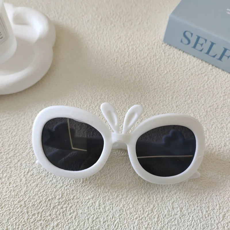 Sweet Simple Style Solid Color Resin Special-Shaped Mirror Full Frame Kids Sunglasses